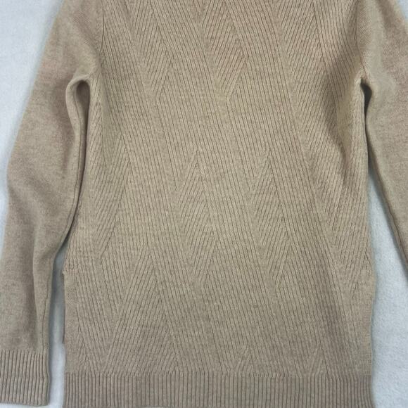 Quinn Knit Sweater Women's Size XS Turtle Neck Cream Long Sleeve Wool Cashmere - Picture 5 of 10